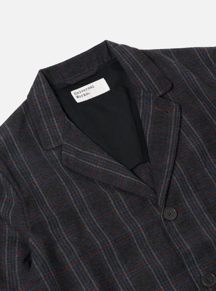 Jackets Men Universal Works Universal Works Three Button Jacket In Brown Twist Wool Check