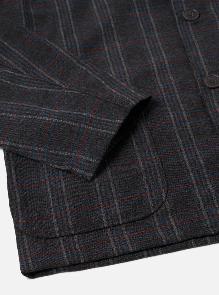 Jackets Men Universal Works Universal Works Three Button Jacket In Brown Twist Wool Check