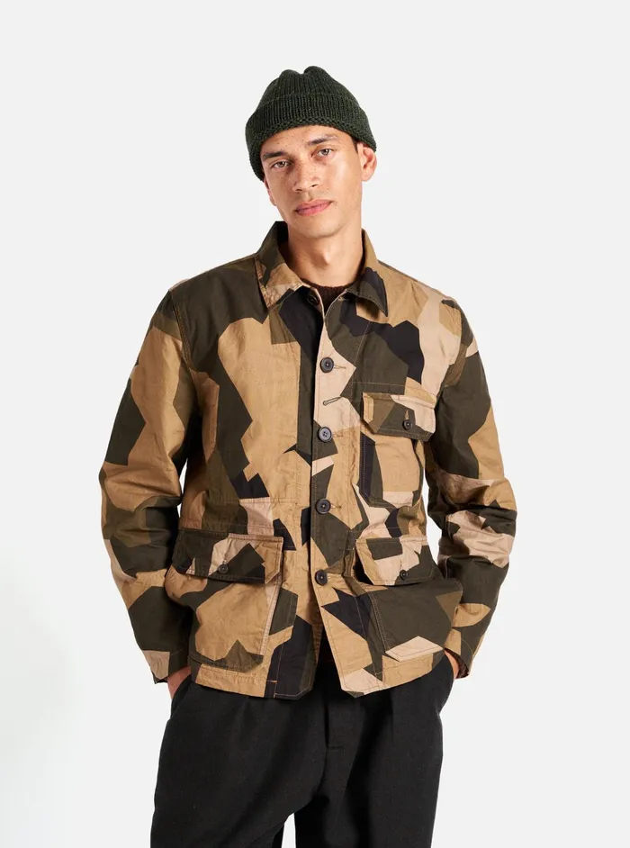 Jackets Men Universal Works Universal Works Utility Jacket In Brown Swedish Camo
