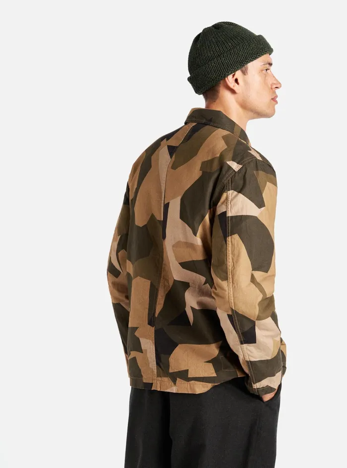 Jackets Men Universal Works Universal Works Utility Jacket In Brown Swedish Camo