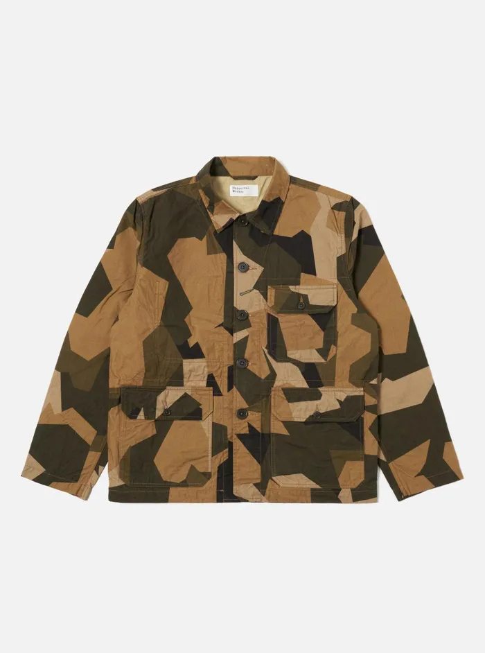 Jackets Men Universal Works Universal Works Utility Jacket In Brown Swedish Camo