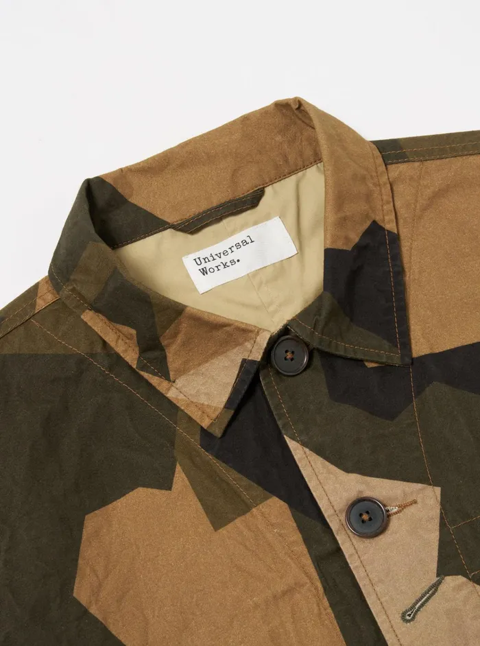 Jackets Men Universal Works Universal Works Utility Jacket In Brown Swedish Camo