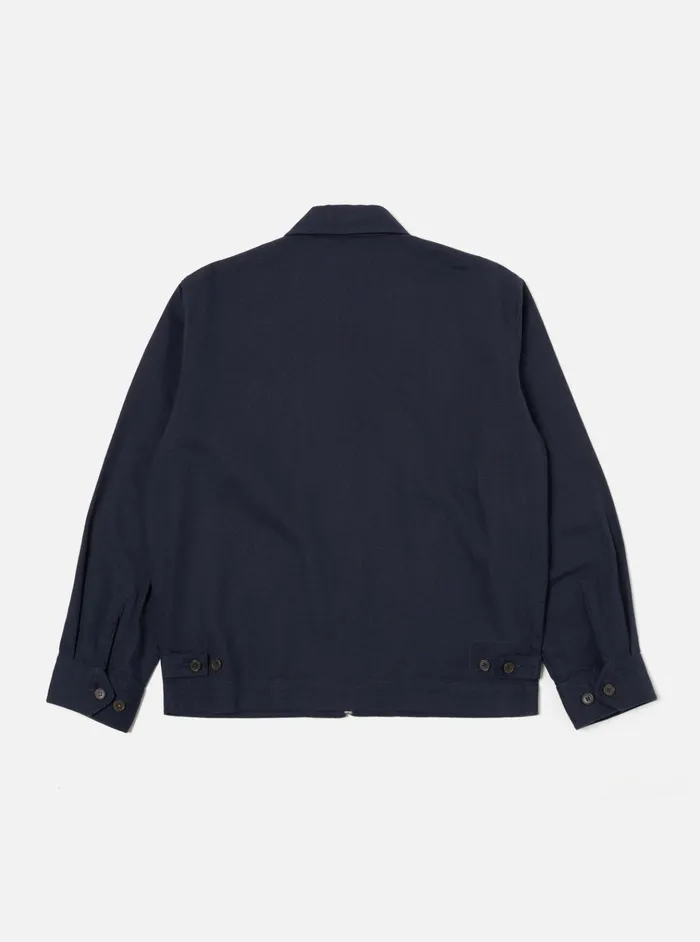 Jackets Men Universal Works Universal Works Windcheater In Navy Embroidered Works Twill