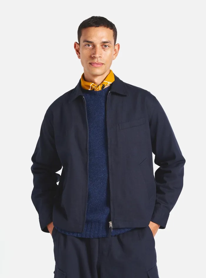 Jackets Men Universal Works Universal Works Windcheater In Navy Winter Twill