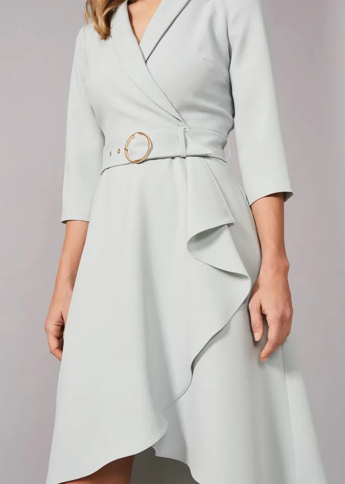 Jaiden Belted Flared Dress Eau De Nil Women Phase Eight Dresses