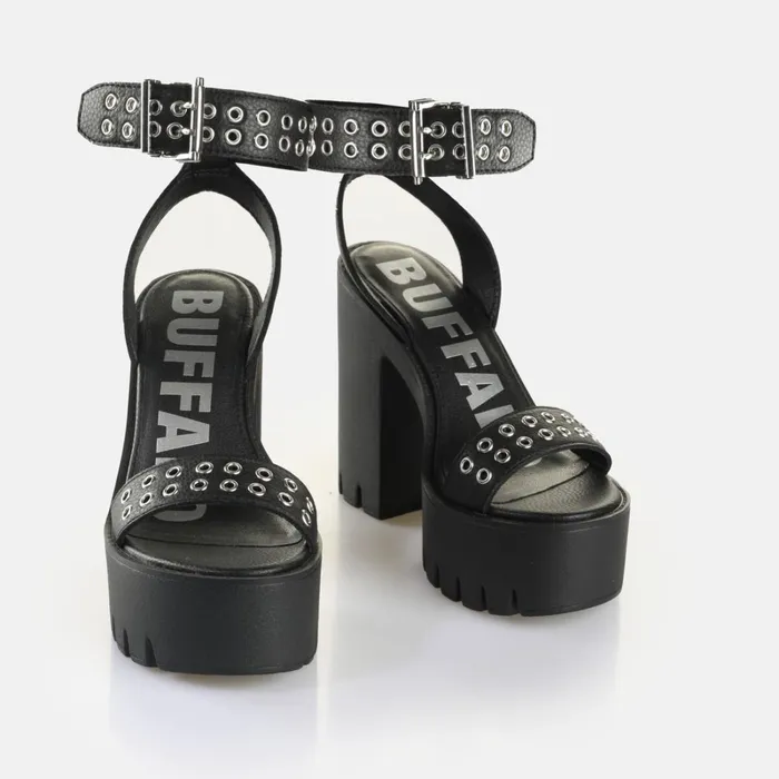 Jalilia Black Buffalo Heels