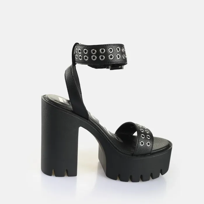 Jalilia Black Buffalo Heels