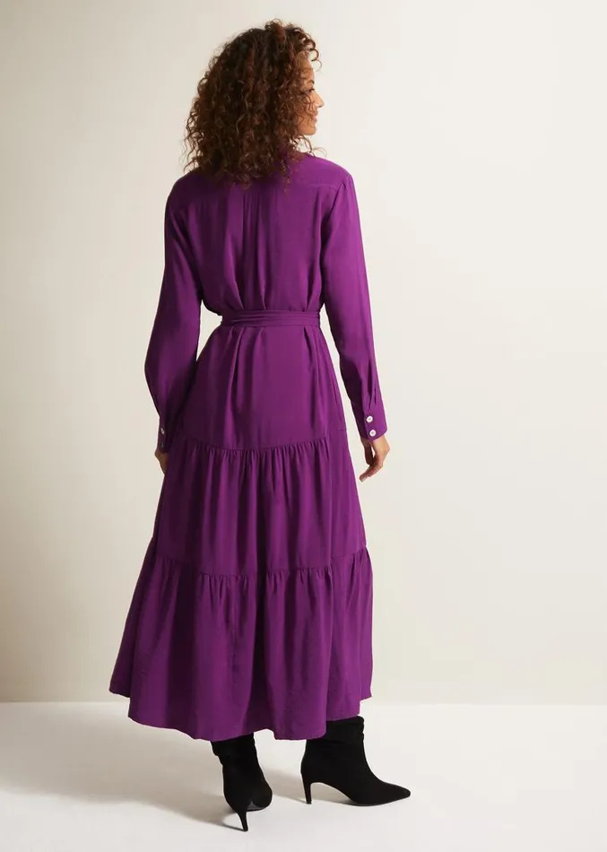 Jayden Purple Shirt Midaxi Dress Purple Women Phase Eight Dresses