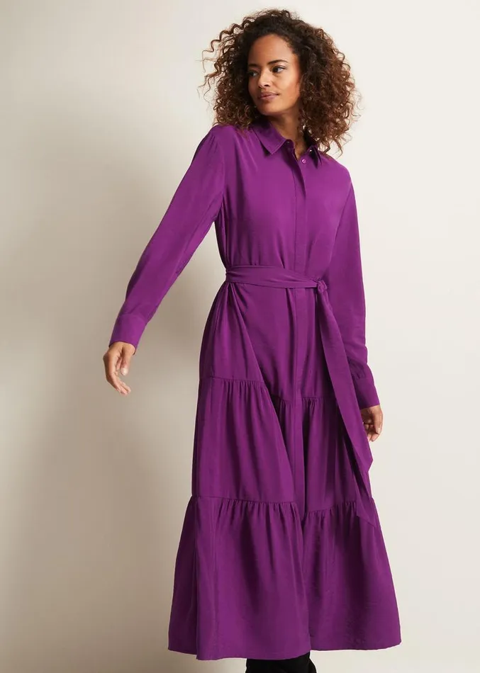 Jayden Purple Shirt Midaxi Dress Purple Women Phase Eight Dresses