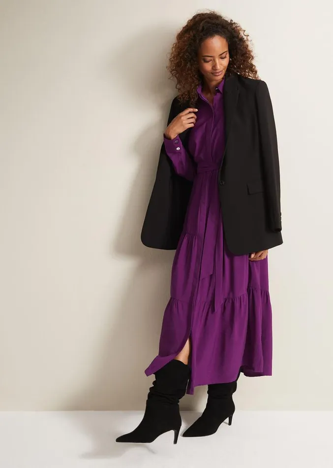 Jayden Purple Shirt Midaxi Dress Purple Women Phase Eight Dresses