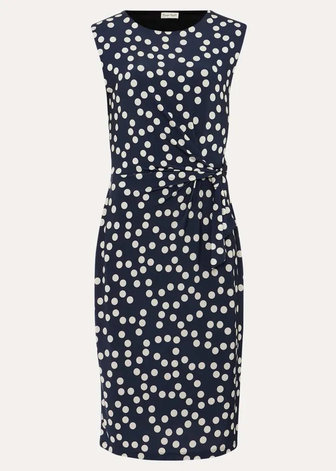 Josey Jersey Spot Bodycon Midi Dress Navyivory Women Phase Eight Dresses