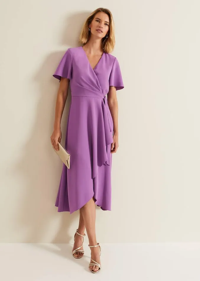 Julissa Frill Wrap Dress Purple Women Phase Eight Dresses