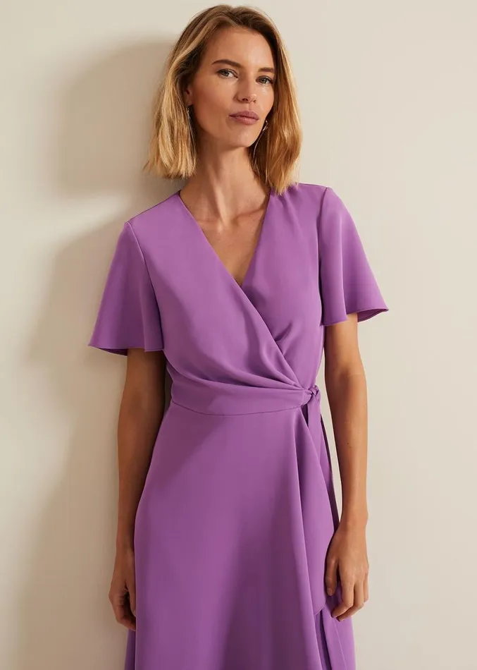 Julissa Frill Wrap Dress Purple Women Phase Eight Dresses