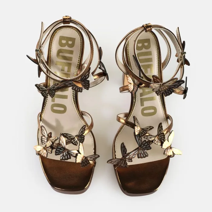 June Mss Butterfly Metallic Copper Buffalo Heels June Mss Butterfly Metallic Copper Buffalo Heels