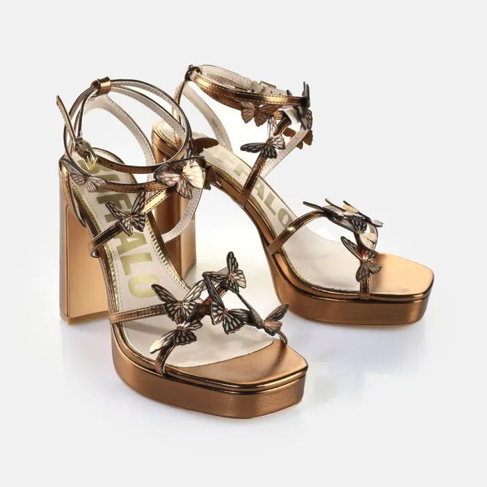June Mss Butterfly Metallic Copper Buffalo Heels June Mss Butterfly Metallic Copper Buffalo Heels