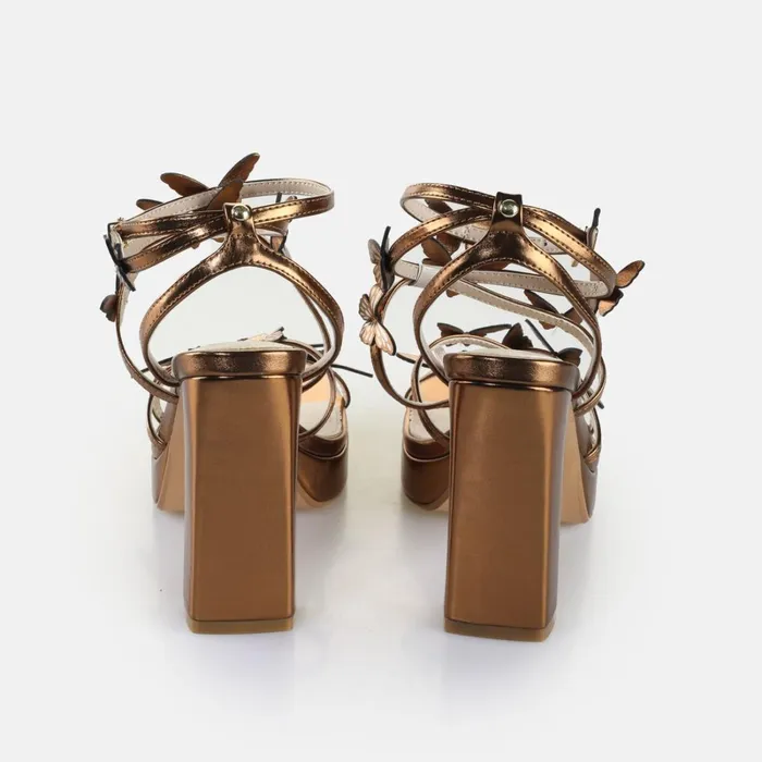 June Mss Butterfly Metallic Copper Buffalo Heels June Mss Butterfly Metallic Copper Buffalo Heels
