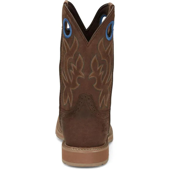Justin Boots All Around 11034 Waterproof Work Boot Brown Men Work