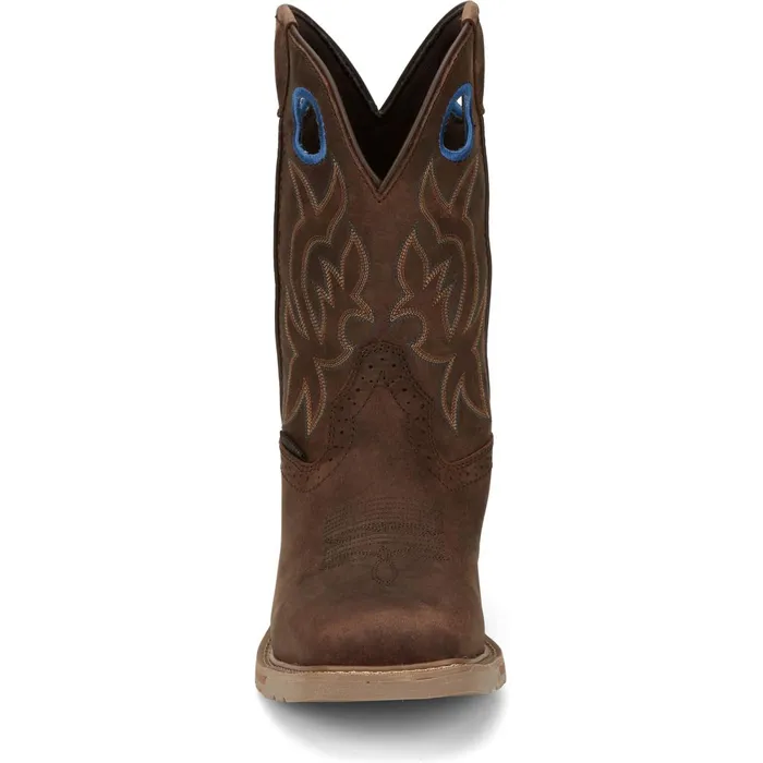 Justin Boots All Around 11034 Waterproof Work Boot Brown Men Work