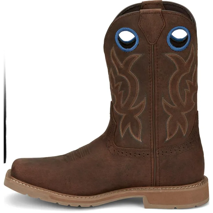 Justin Boots All Around 11034 Waterproof Work Boot Brown Men Work