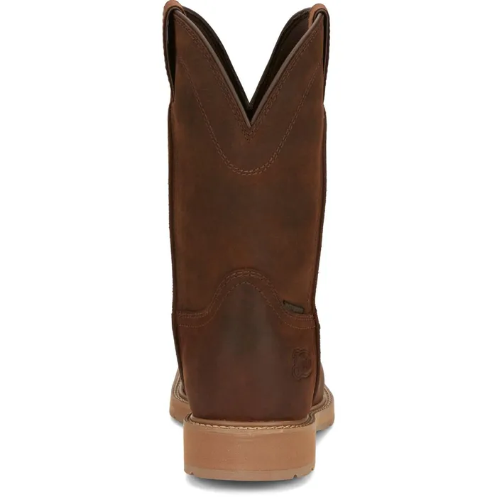 Justin Boots Buster II 11034 Waterproof Work Boot Brown Men Western