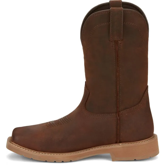 Justin Boots Buster II 11034 Waterproof Work Boot Brown Men Western