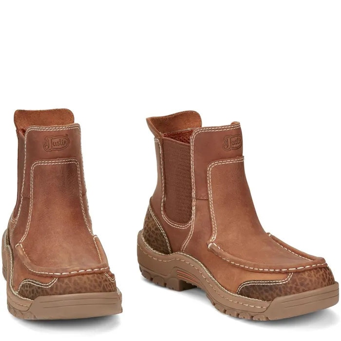 Justin Boots Channing 6034 PullOn Work Boot Barley Brown brown Men Casuals