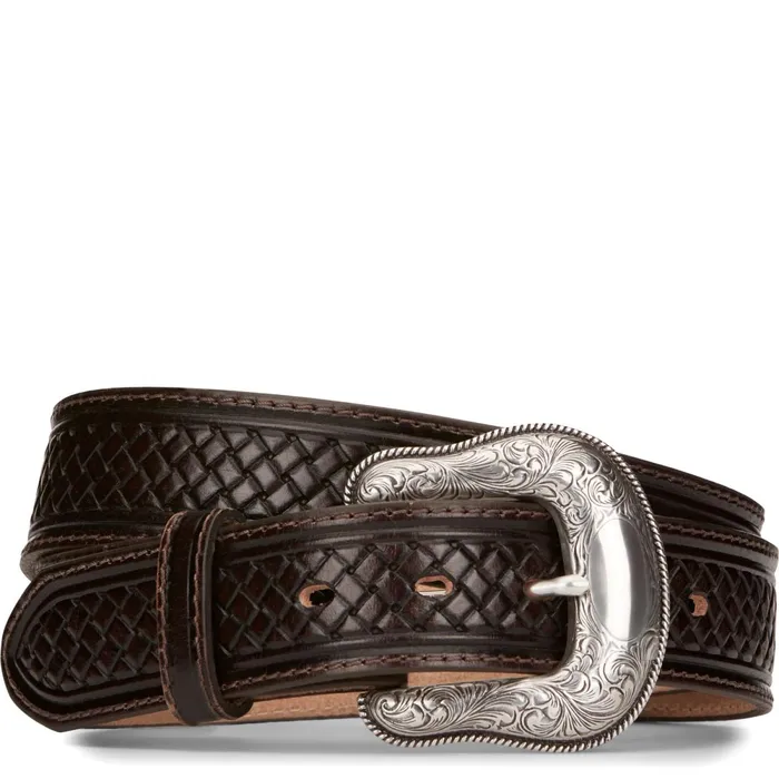 Justin Boots Colman Belt Chocolate Brown brown Men Belts