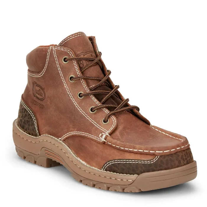 Justin Boots Corbett 5034 LaceUp Waterproof Work Boot Barley Brown brown Men Casuals