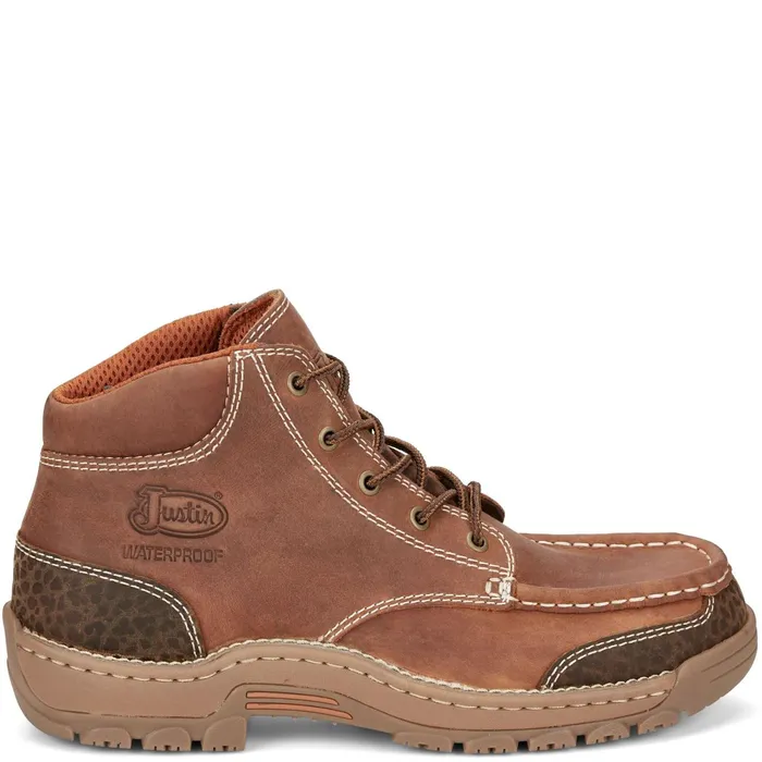 Justin Boots Corbett 5034 LaceUp Waterproof Work Boot Barley Brown brown Men Casuals