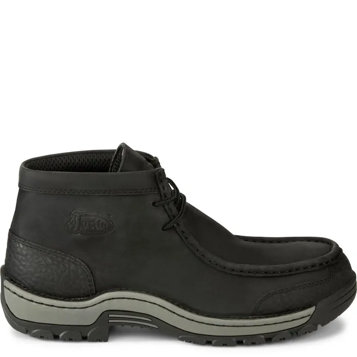 Justin Boots Crafton 4034 Alloy Mocc Toe Coal Black black Men Work
