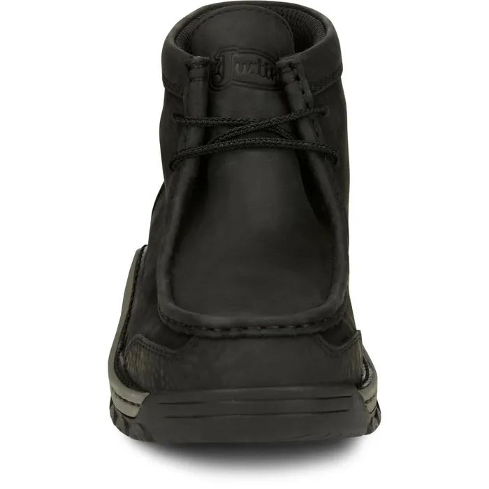 Justin Boots Crafton 4034 Alloy Mocc Toe Coal Black black Men Work