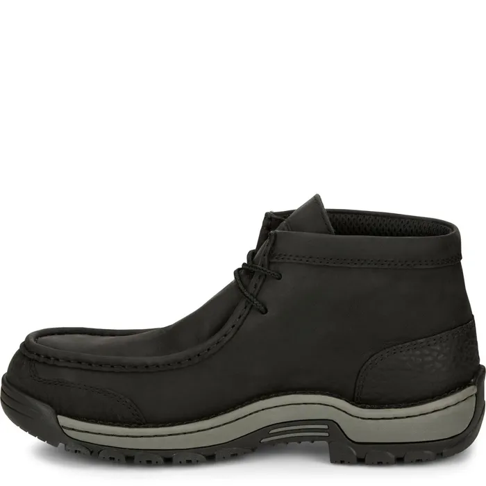 Justin Boots Crafton 4034 Alloy Mocc Toe Coal Black black Men Work
