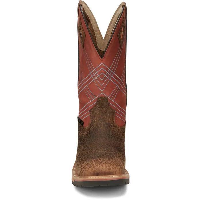 Justin Boots Dalhart 12034 Nano Composite Toe Waterproof Work Boot Brown Men Work