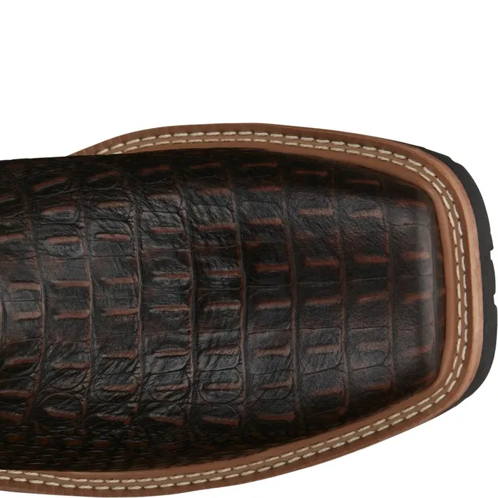 Justin Boots Derrickman 12034 Composite Toe Work Boot Brown Croc Print brown Men Work