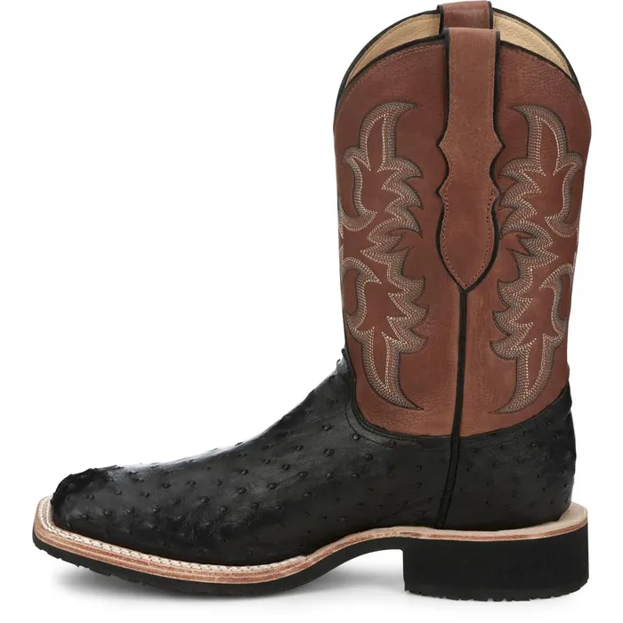 Justin Boots Drover 11034 PullOn Western Boot Black Men Western