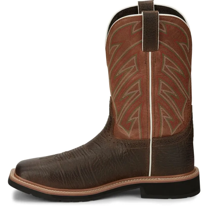 Justin Boots Electrician 11034 Steel Toe Work Boot Brown Men Work