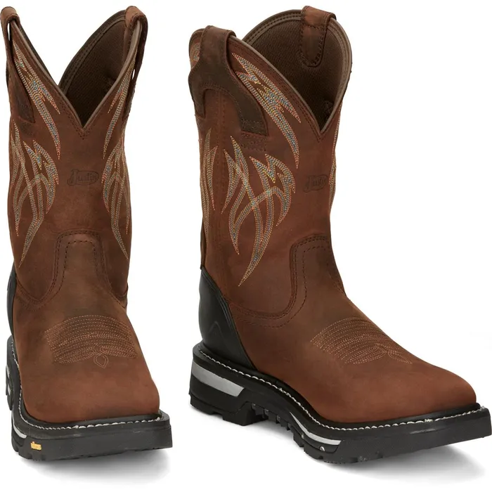 Justin Boots Frontline Hiviz 11 Waterproof Work Boot Walnut Brown brown Men Work