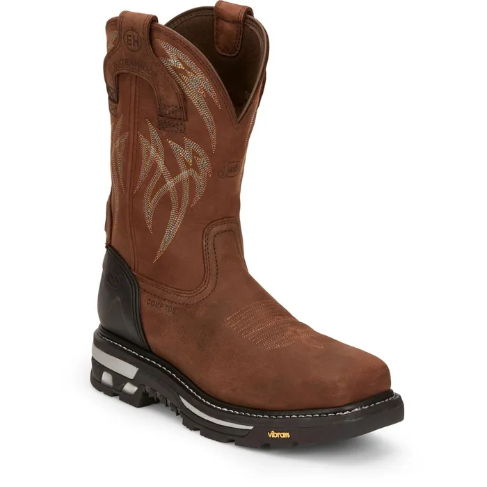 Justin Boots Frontline Hiviz 11 Waterproof Work Boot Walnut Brown brown Men Work