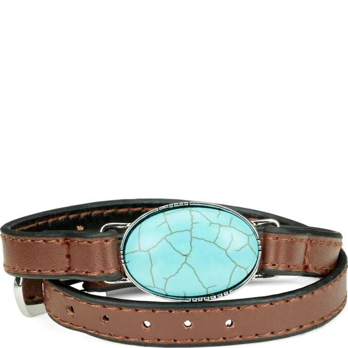 Justin Boots Justin Genuine Leather Bracelet Brown Women Jewelry