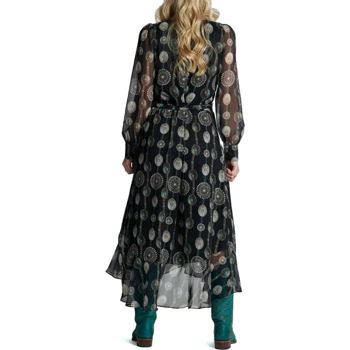 Justin Boots Justin Wrap Maxi Dress Black Women Dresses and Skirts
