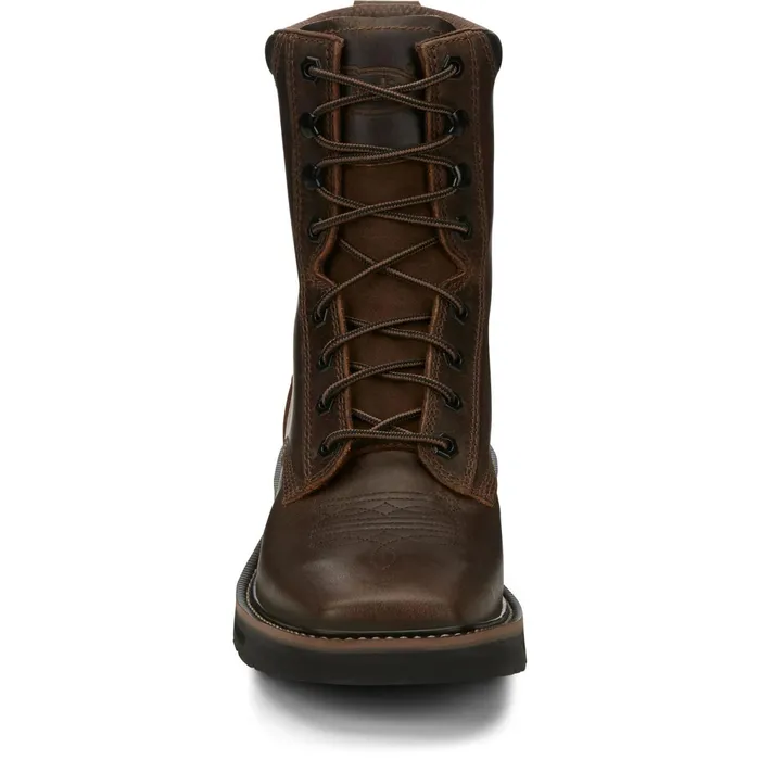 Justin Boots Pulley 8034 LaceUp Work Boot Aged Brown brown Men Work