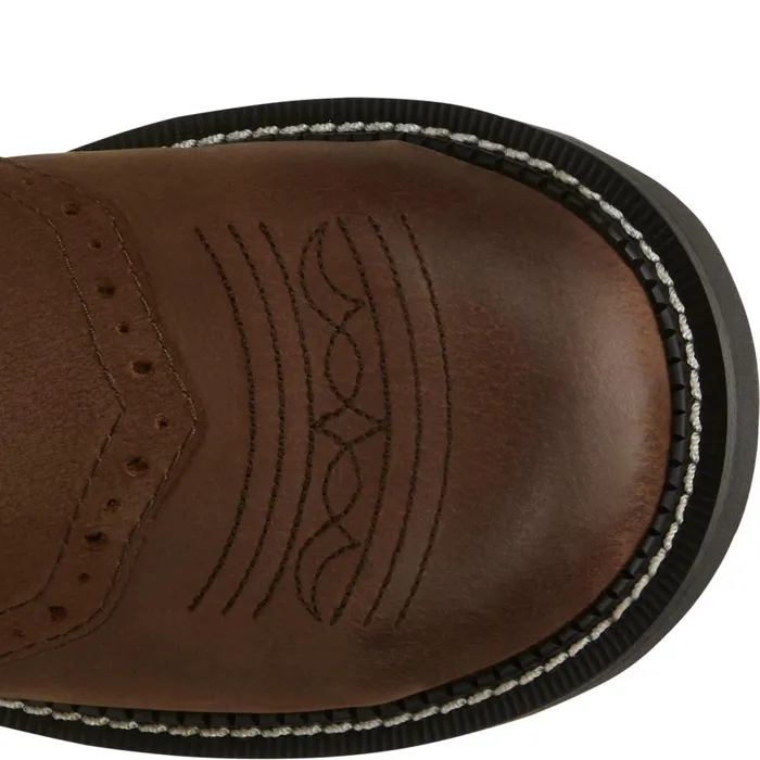 Justin Boots Wanette 8034 Steel Toe Waterproof Work Boot Aged Bark brown Women Work