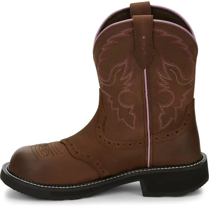 Justin Boots Wanette 8034 Steel Toe Waterproof Work Boot Aged Bark brown Women Work