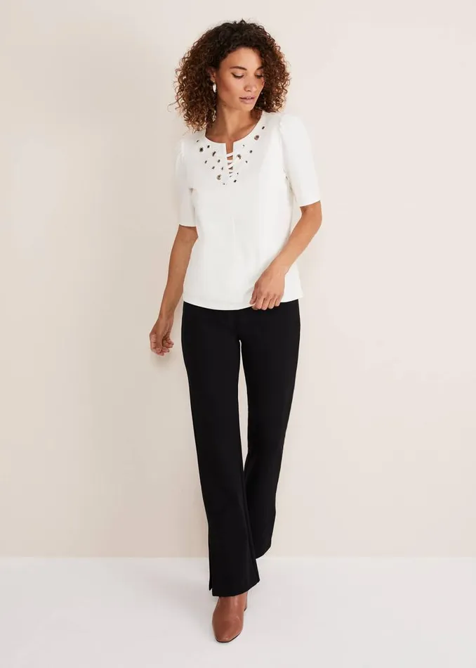Kailee Eyelet Top Ivory Women Phase Eight Tops and TShirts