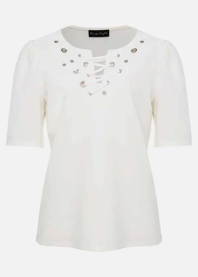Kailee Eyelet Top Ivory Women Phase Eight Tops and TShirts
