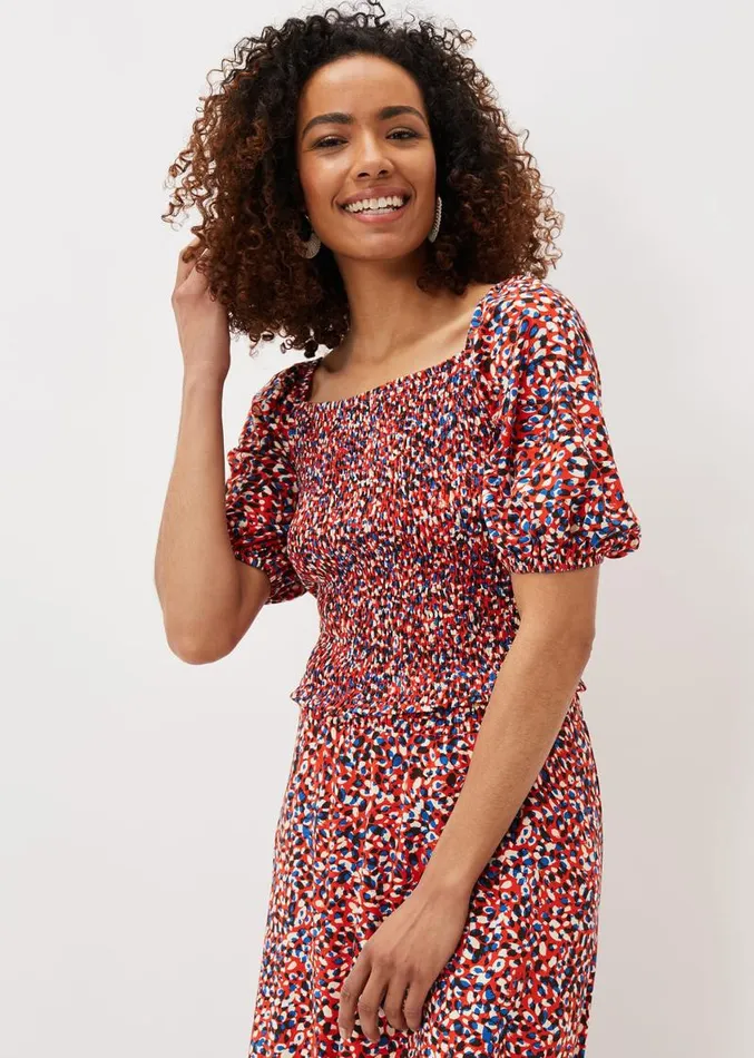 Kamila Ditsy Print CoOrd Top Multicoloured Women Phase Eight Tops and TShirts