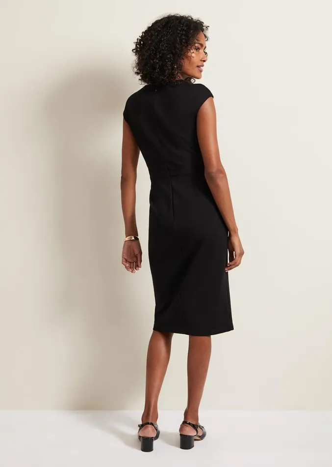 Karmie Black Ponte Bodycon Midi Dress Black Women Phase Eight Dresses