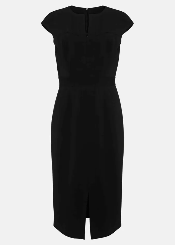Karmie Black Ponte Bodycon Midi Dress Black Women Phase Eight Dresses