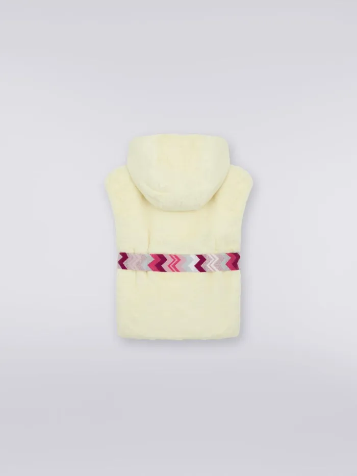 Kids FurEffect Waistcoat With Zigzag Inserts White Missoni Clothing Kids FurEffect Waistcoat With Zigzag Inserts White Missoni Clothing