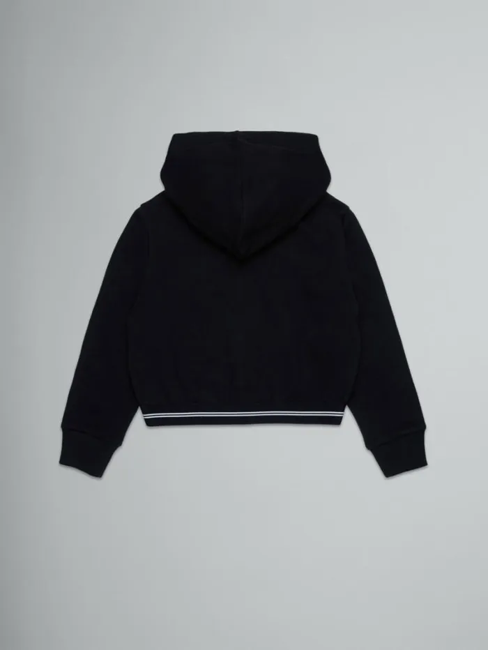 Kids Marni Black Sweatshirt With Sequined Flowers